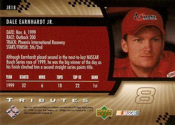 2000 Upper Deck Tributes Dale Earnhardt Jr. #JR18 Dale Earnhardt Jr. Back