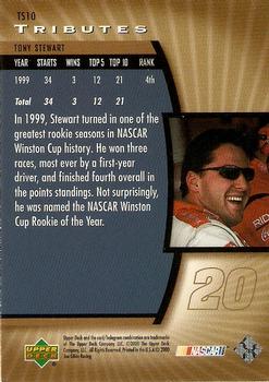2000 Upper Deck Tributes Tony Stewart #TS10 Tony Stewart Back