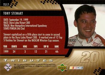 2000 Upper Deck Tributes Tony Stewart #TS17 Tony Stewart Back
