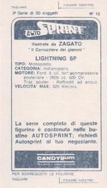 1975 AutoSprint II Serie #12 Lightning SP Back