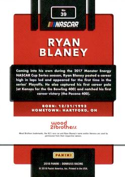 2018 Donruss - Gold Foil #39 Ryan Blaney Back