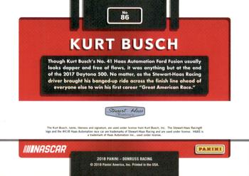 2018 Donruss - Gold Foil #86 Kurt Busch Back