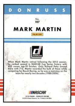 2018 Donruss - Gold Foil #107 Mark Martin Back