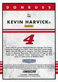 2018 Donruss - Gold Foil #124 Kevin Harvick Back