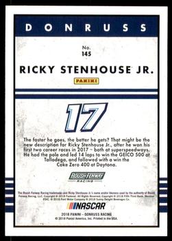 2018 Donruss - Gold Foil #145 Ricky Stenhouse Jr. Back