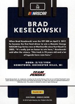 2018 Donruss - Red Foil #32 Brad Keselowski Back