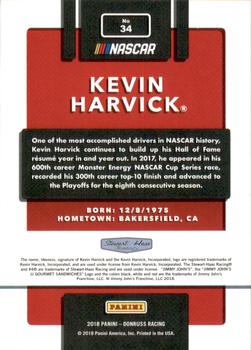 2018 Donruss - Red Foil #34 Kevin Harvick Back