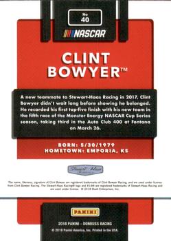 2018 Donruss - Red Foil #40 Clint Bowyer Back