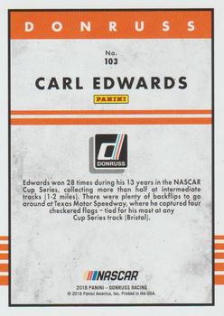 2018 Donruss - Red Foil #103 Carl Edwards Back