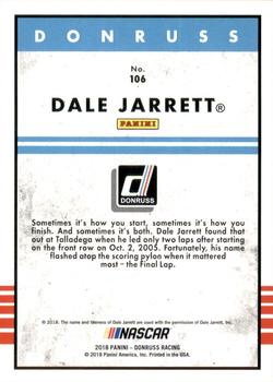 2018 Donruss - Red Foil #106 Dale Jarrett Back