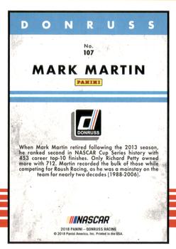 2018 Donruss - Red Foil #107 Mark Martin Back