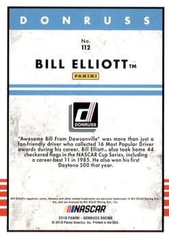 2018 Donruss - Red Foil #112 Bill Elliott Back