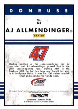 2018 Donruss - Red Foil #138 AJ Allmendinger Back