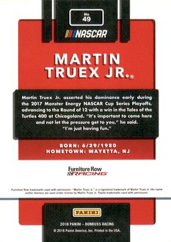2018 Donruss - Red Foil #49 Martin Truex Jr. Back