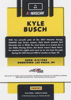 2018 Donruss - Green Foil #41 Kyle Busch Back