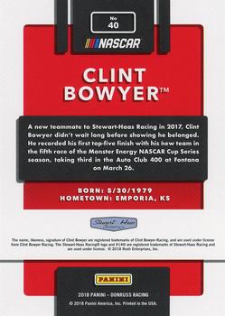 2018 Donruss - Green Foil #40 Clint Bowyer Back