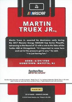 2018 Donruss - Green Foil #49 Martin Truex Jr. Back
