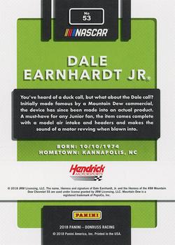 2018 Donruss - Green Foil #53 Dale Earnhardt Jr Back