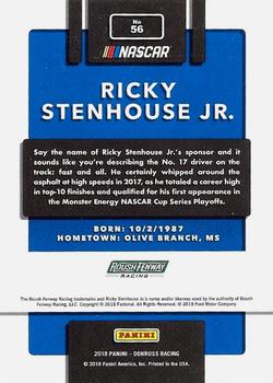 2018 Donruss - Green Foil #56 Ricky Stenhouse Jr. Back