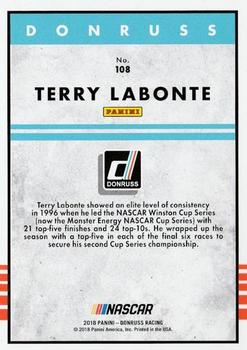 2018 Donruss - Press Proof Gold #108 Terry Labonte Back