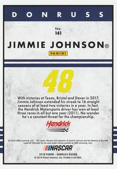 2018 Donruss - Press Proof Holofoil #141 Jimmie Johnson Back