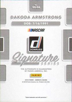 2018 Donruss - Signature Series #SS-DA Dakoda Armstrong Back