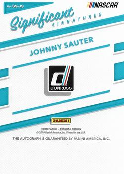 2018 Donruss - Significant Signatures #SS-JS Johnny Sauter Back