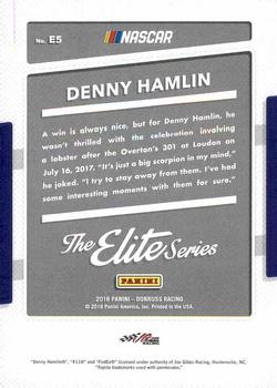 2018 Donruss - Elite Series #E5 Denny Hamlin Back