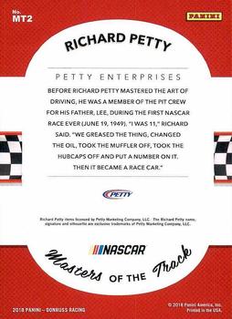 2018 Donruss - Masters of the Track #MT2 Richard Petty Back