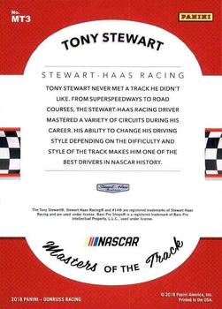2018 Donruss - Masters of the Track #MT3 Tony Stewart Back