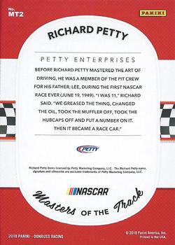 2018 Donruss - Masters of the Track Cracked Ice #MT2 Richard Petty Back