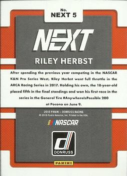 2018 Donruss - Next in Line Cracked Ice #NEXT 5 Riley Herbst Back