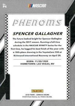 2018 Donruss - Phenoms #P4 Spencer Gallagher Back
