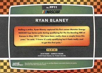 2018 Donruss - Pole Position #PP11 Ryan Blaney Back