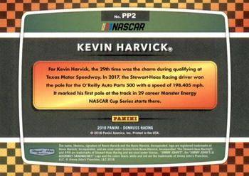 2018 Donruss - Pole Position Cracked Ice #PP2 Kevin Harvick Back