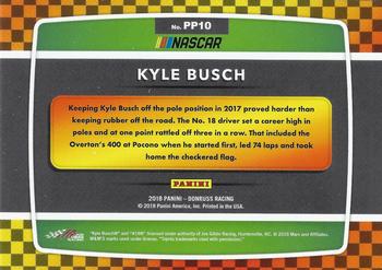 2018 Donruss - Pole Position Cracked Ice #PP10 Kyle Busch Back