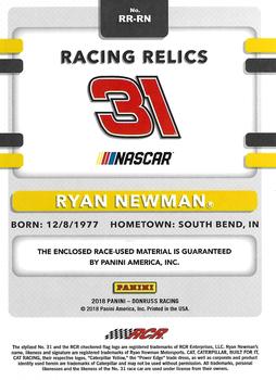 2018 Donruss - Racing Relics Holo Gold #RR-RN Ryan Newman Back