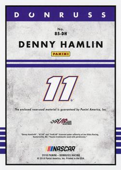 2018 Donruss - Retro Relics 1985 Holo Gold #85-DH Denny Hamlin Back