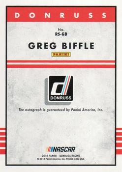 2018 Donruss - Retro Signatures 1985 #RS-GB Greg Biffle Back