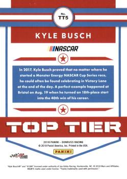 2018 Donruss - Top Tier Cracked Ice #TT5 Kyle Busch Back