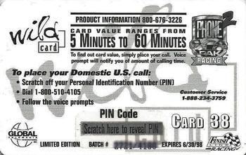 1997 Finish Line Phone Pak II #38 Wild Card Back