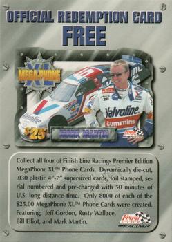 1996 Finish Line - Mega-Phone XL Redemption Card #NNO Mark Martin Front