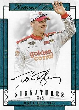 2017 Panini National Treasures - Signatures Green #S-DB Dave Blaney Front