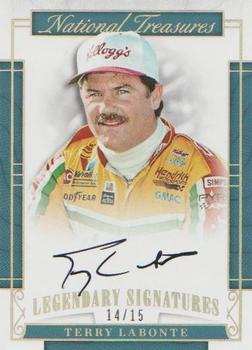 2017 Panini National Treasures - Legendary Signatures Holo Gold #LS-TL Terry Labonte Front
