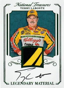 2017 Panini National Treasures - Legendary Material Signatures Green #LMS-TL Terry Labonte Front