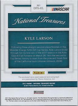 2017 Panini National Treasures - Dual Firesuit Signatures #DFS-KL Kyle Larson Back