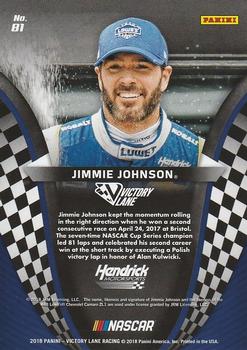 2018 Panini Victory Lane #81 Jimmie Johnson Back