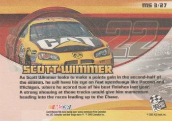 2005 Press Pass Collectors Series Making the Show #MS 3 Scott Wimmer Back