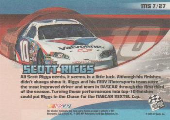 2005 Press Pass Collectors Series Making the Show #MS 7 Scott Riggs Back