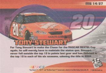 2005 Press Pass Collectors Series Making the Show #MS 14 Tony Stewart Back